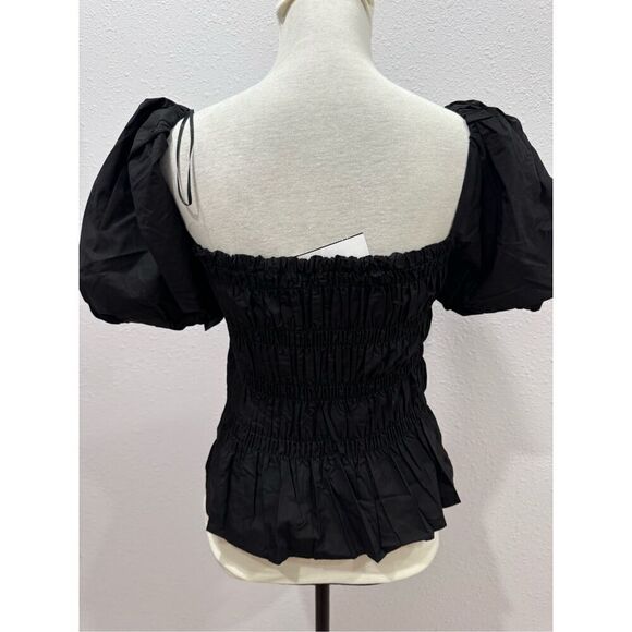 ASTR THE  LABEL women of shoulde blouse black size small puff sleeves - Picture 5 of 9